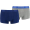 4er Pack PUMA Basic Trunk Boxershorts blue / grey melange (023) M