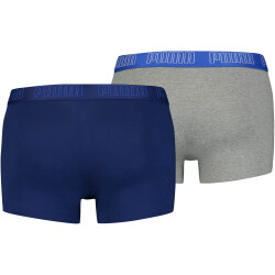 6er Pack PUMA Basic Trunk Boxershorts blue / grey melange (023) M