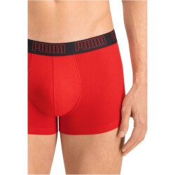 10er Pack PUMA Basic Trunk Boxershorts red / black M