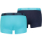 10er Pack PUMA Basic Trunk Boxershorts aqua / blue L