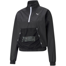 PUMA Train Logo Woven 1/4-Zip Sweatshirt Damen puma black S