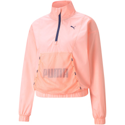 PUMA Train Logo Woven 1/4-Zip Sweatshirt Damen elektro...