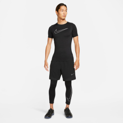 NIKE Pro Dri-FIT Funktionsshirt kurzarm Herren black/white M
