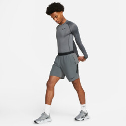 NIKE Pro Dri-FIT langarm Funktionsshirt Herren iron grey/black/black M