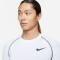 NIKE Pro Dri-FIT langarm Funktionsshirt Herren white/black/black XL