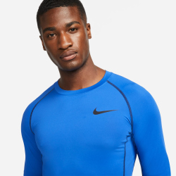 NIKE Pro Dri-FIT langarm Funktionsshirt Herren game royal/black/black M