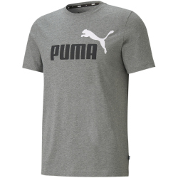 PUMA Ess+ Metallic 2 Col Logo T-Shirt Herren medium gray...