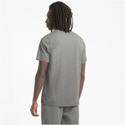 PUMA Ess+ Metallic 2 Col Logo T-Shirt Herren medium gray heather L