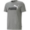 PUMA Ess+ Metallic 2 Col Logo T-Shirt Herren medium gray heather L