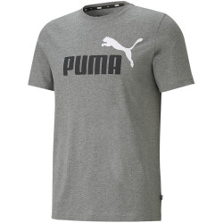 PUMA Ess+ Metallic 2 Col Logo T-Shirt Herren medium gray...