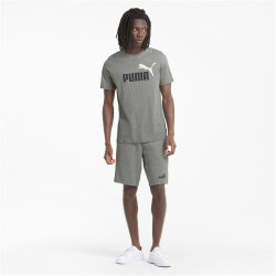 PUMA Ess+ Metallic 2 Col Logo T-Shirt Herren medium gray...
