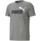 PUMA Ess+ Metallic 2 Col Logo T-Shirt Herren medium gray heather XXL