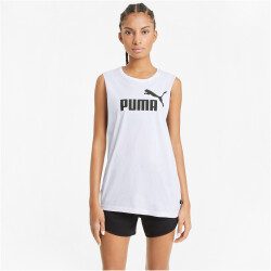 PUMA Essentials Cut Off Logo Training Tanktop Damen 02 - PUMA white L