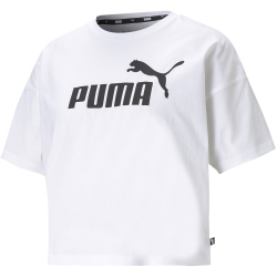 PUMA Essentials Cropped Logo T-Shirt Damen PUMA white S