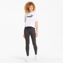 PUMA Essentials Cropped Logo T-Shirt Damen PUMA white S