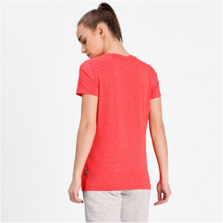 PUMA Essentials Logo Heather T-Shirt Damen poppy red heather S