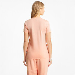 PUMA Essentials Logo Heather T-Shirt Damen apricot blush heather XS