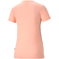PUMA Essentials Logo Heather T-Shirt Damen apricot blush heather S