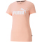 PUMA Essentials Logo Heather T-Shirt Damen apricot blush heather S