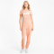 PUMA Essentials Logo Heather T-Shirt Damen apricot blush heather S