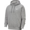 NIKE Sportswear Club Fleece Hoodie 063 - dk grey heather/matte silver/white XS