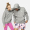 NIKE Sportswear Club Fleece Hoodie 063 - dk grey heather/matte silver/white XS