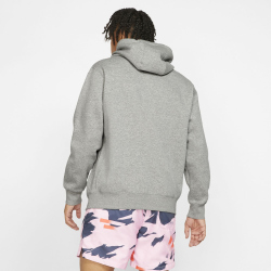 NIKE Sportswear Club Fleece Hoodie 063 - dk grey heather/matte silver/white L