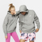 NIKE Sportswear Club Fleece Hoodie 063 - dk grey heather/matte silver/white L