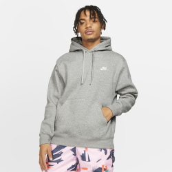 NIKE Sportswear Club Fleece Hoodie 063 - dk grey heather/matte silver/white 3XL