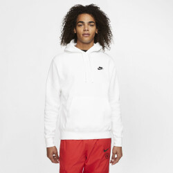 NIKE Sportswear Club Fleece Hoodie white/white/black 3XL