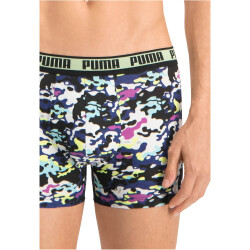 4er Pack PUMA Men Camouflage Boxershorts yellow / blue S