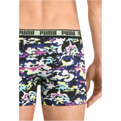 4er Pack PUMA Men Camouflage Boxershorts yellow / blue S