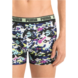 4er Pack PUMA Men Camouflage Boxershorts yellow / blue M