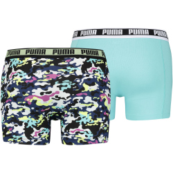8er Pack PUMA Men Camouflage Boxershorts yellow / blue M