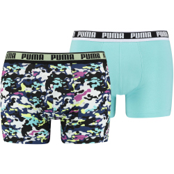 10er Pack PUMA Men Camouflage Boxershorts yellow / blue L