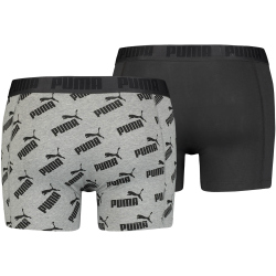 8er Pack PUMA Men All-Over-Print Boxershorts dark grey melange / black S
