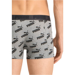 8er Pack PUMA Men All-Over-Print Boxershorts dark grey melange / black XL
