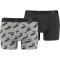 8er Pack PUMA Men All-Over-Print Boxershorts dark grey melange / black XL