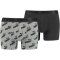10er Pack PUMA Men All-Over-Print Boxershorts dark grey melange / black L