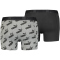 10er Pack PUMA Men All-Over-Print Boxershorts dark grey melange / black L