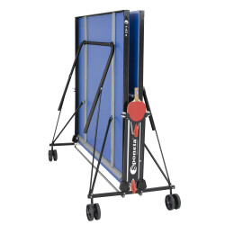 Sponeta S 1-43 e Tischtennisplatte Hobbyline Outdoor + Abdeckhülle + Schläger Set