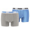 4er Pack PUMA Basic Boxershorts blue / grey S