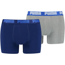 4er Pack PUMA Basic Boxershorts blue / grey melange S