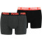6er Pack PUMA Basic Boxershorts red / grey / black S