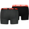 6er Pack PUMA Basic Boxershorts red / grey / black S