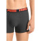6er Pack PUMA Basic Boxershorts red / grey / black S