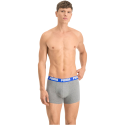 6er Pack PUMA Basic Boxershorts blue / grey melange L