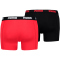 10er Pack PUMA Basic Boxershorts red / black XL