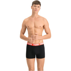 10er Pack PUMA Basic Boxershorts red / grey / black XXL