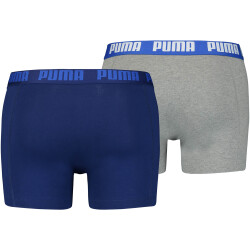 10er Pack PUMA Basic Boxershorts blue / grey melange L
